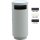 Design-Linie Abfallbehälter - A1010-9010 - ca. 95 l, rund, Aufstellen/Aufdübeln, Edelstahl + pulverbeschichtet in RAL 9010 - reinweiß