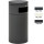 Design-Linie Abfallbehälter - A1080-75R-7016 - 75l, rund, Aufstellen/Aufdübeln, 1 Einwurf, VA + pulverbeschichtet RAL 7016  anthrazitgrau