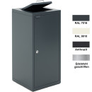 Design-Linie Abfallbehälter "A2010-ED100.." rechteckig, 100l, Deckel mit Griffbügel, Tür, VA oder Stahl + Farbe