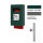 Hundeklo - Dog Station - "HDS6-..." - Beutelspender / Abfallbehälter 7 l Inhalt für Wand-/Pfostenmontage oder mit Pfosten zum Einbetonieren , in RAL 6005 = moosgrün oder in Eisenglimmer
