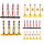 Absperrpfosten-Ketten-Set - KP44 / 65 - mit 4 oder 6 Pfosten "AP 63.." in rot oder gelb sowie Ketten + Universaleinhängehaken