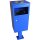Design-Linie Abfallbehälter mit Ascher - A1120 - 40 l / 2 l, Aufdübeln, verzinkt und pulverbeschichtet in RAL 5002