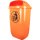 Kunststoffabfallbehälter - A3000-OW - nach DIN 30713, 50 l, orange, zur Wandmontage ohne Schellenbandsatz, inkl. Schlüssel