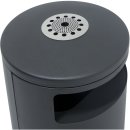 Design-Linie Abfallbehälter - A1011.. - ca.120 l, rund, Aufstellen/Aufdübeln, Edelstahl + Farbe