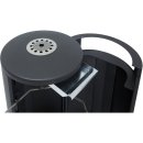 Design-Linie Abfallbehälter - A1011-ANT - ca.120 l, rund, Aufstellen/Aufdübeln, Edelstahl + pulverbeschichtet  anthrazit (ähnl. DB703)