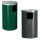 Abfallbehälter 30 l mit Schellenbandsatz in RAL 6005 = mossgrün oder eisenglimmer ähnl.DB703